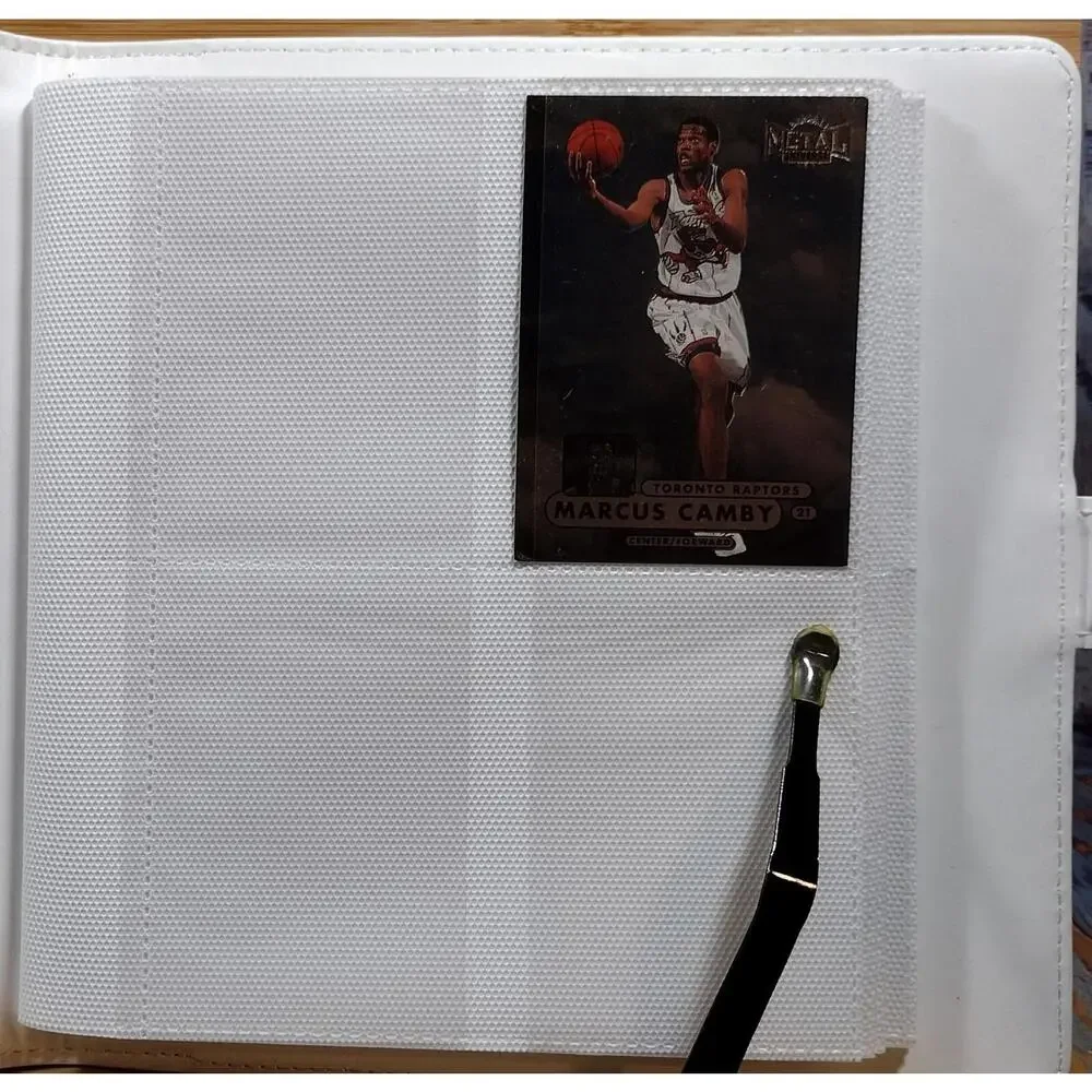 White Faux Leather -‎ Trading Card/Photo Album
